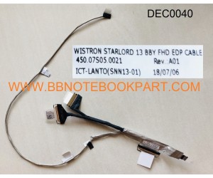 DELL LCD Cable สายแพรจอ Inspiron 13 7368 P/N 0VFF2J    (40 Pin)    450.07S05.0021